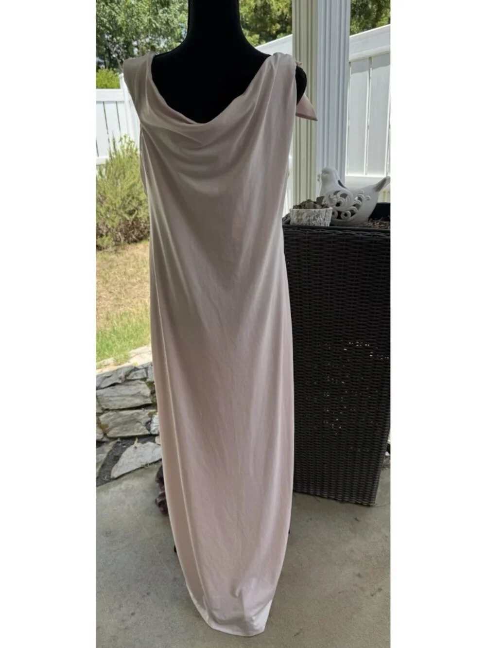 Wayf XL Ballet Pink One-Shoulder Long Formal Party Wedding Guest Gown NEW $128
